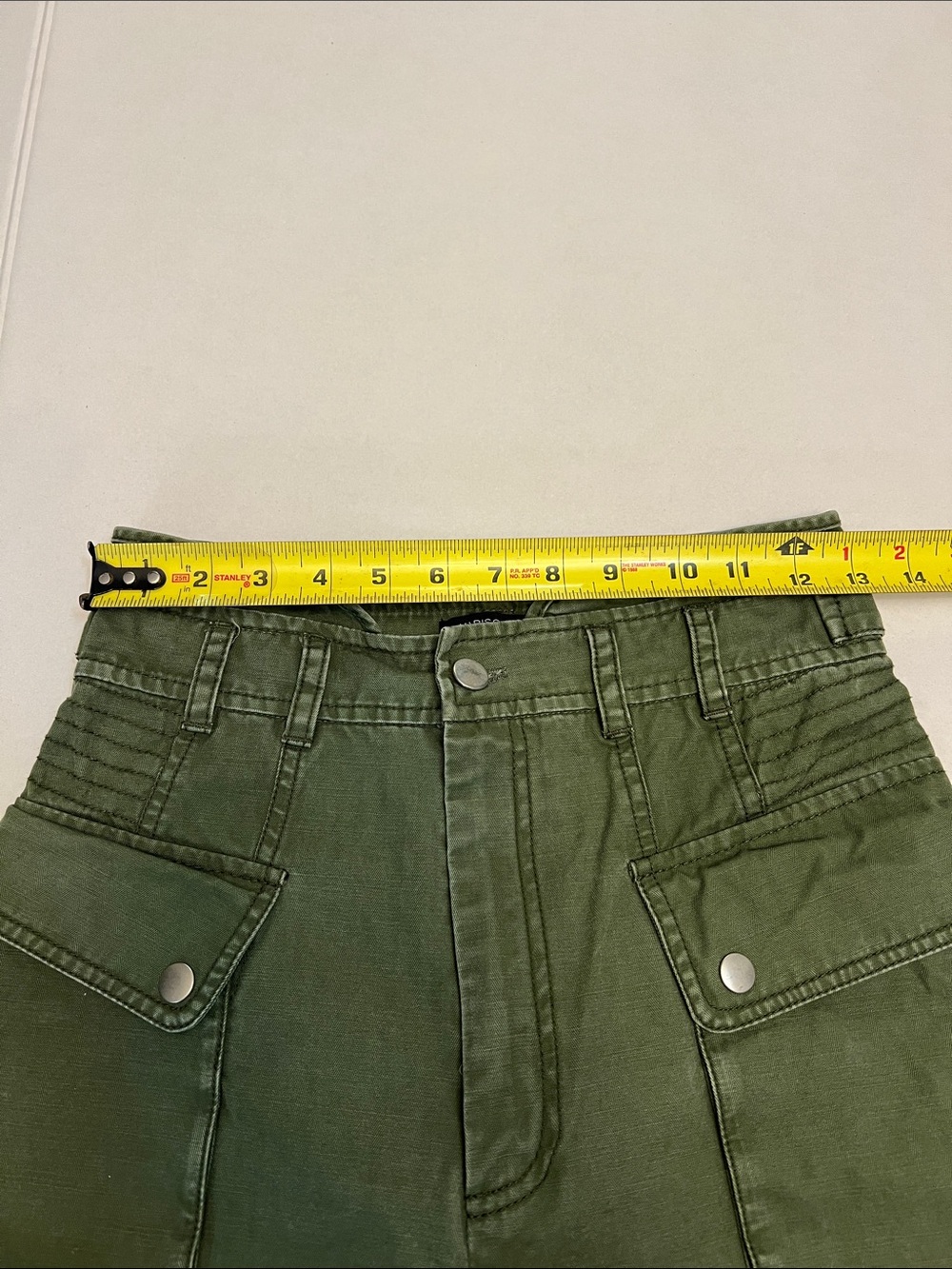 MARISSA WEBB UTILITY CARGO PANTS GREEN HIGH WAISTED 100% COTTON SIZE 4 WOMENS - Picture 12 of 16